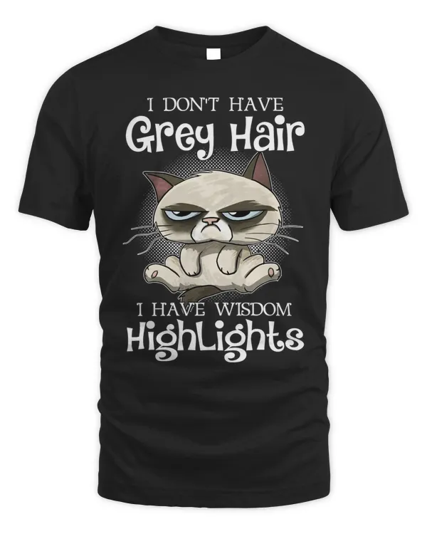 Cat I don't have grey hair i have wisdom highlights Classic T Shirt