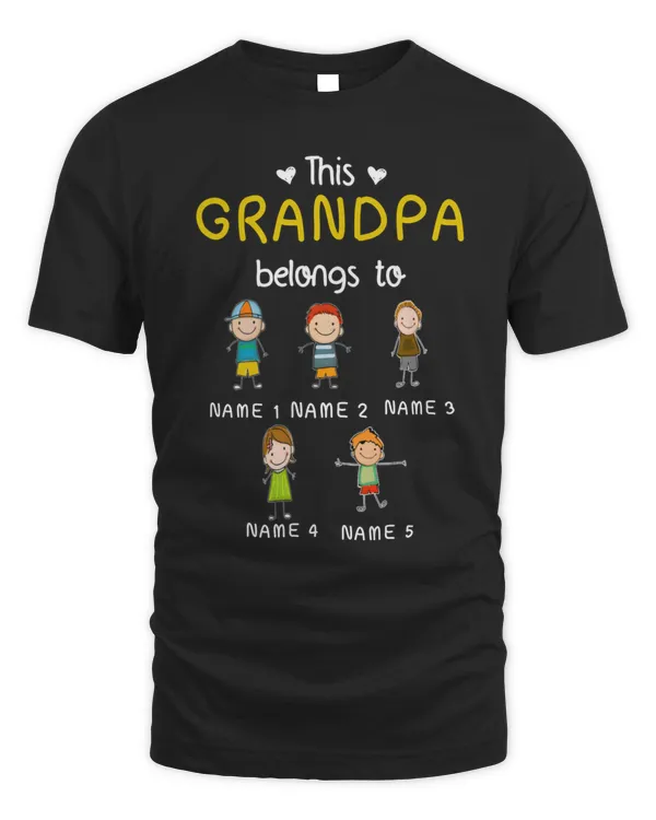This Grandpa Belongs To Shirt, Custom grandpa grandma shirt