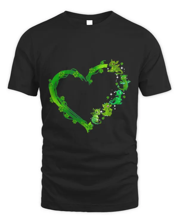 Dragon Animals Heart Clover St. Patricks Day