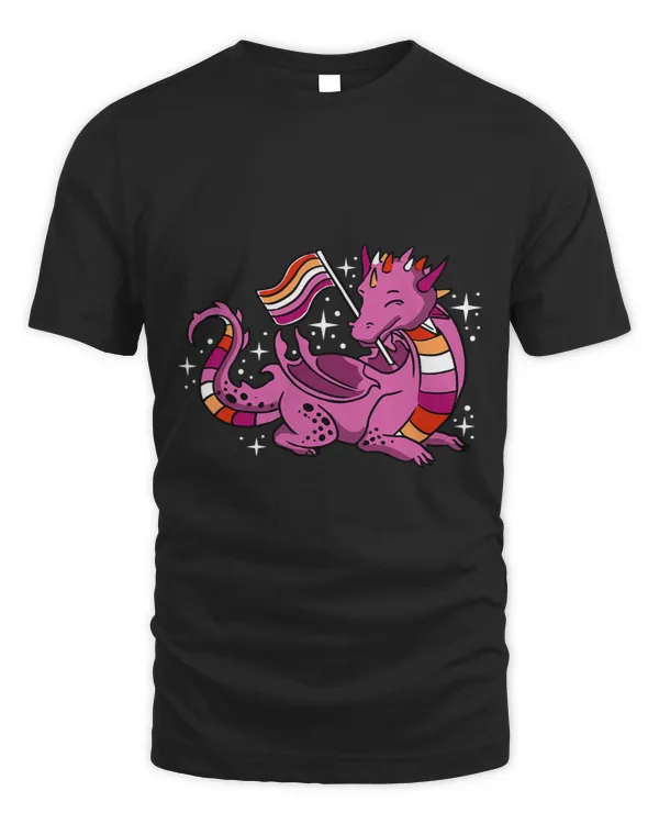 Dragon Animals LGBT Lesbian Dragon Orange Pink Lesbian Pride