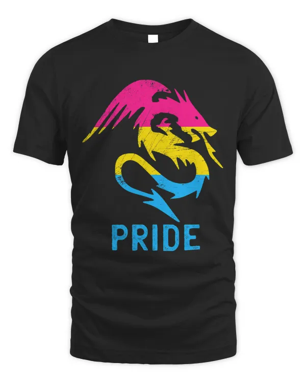 Dragon Animals LGBT Pansexual Pride Pan Dragon Flag Awareness Month Vintage