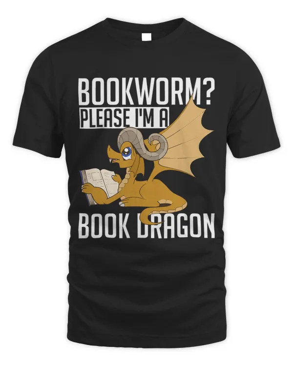 Dragon Animals Veteran Vets Nerd Funny Bookworm Please Im A Book Dragon