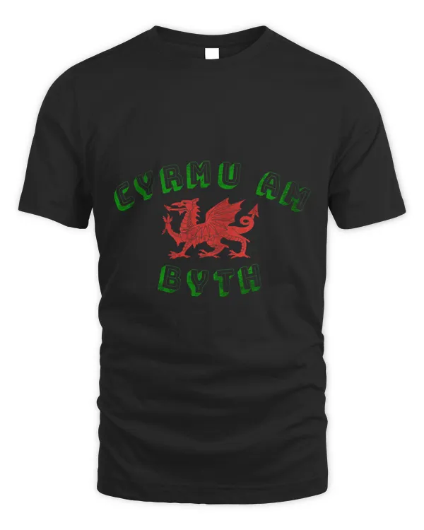 Dragon Animals Wales Cymru Am Byth Tee Welsh Rugby Red Dragon Flag