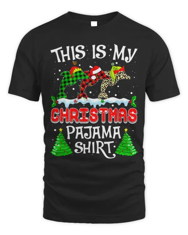 Dolphin Gift This Is My Christmas Pajama Dolphin Xmas Funny Animals 1
