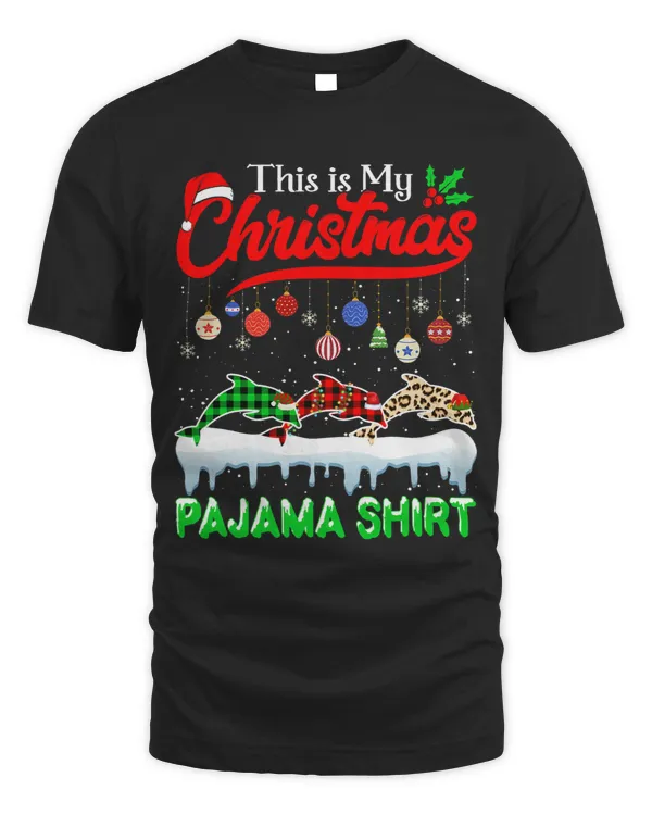 Dolphin Gift This Is My Christmas Pajama Xmas Lights