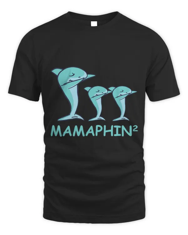Dolphin Gift Womens Dabbing Mamaphin Dolphin Mom of Twins