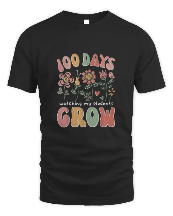 100 Days Growing Boho Flowers Teacher 100Th Day Of School