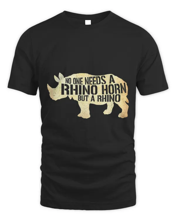 Rhino Gift No One Needs a Rhino Horn But a Rhino Animal Rights Vintage