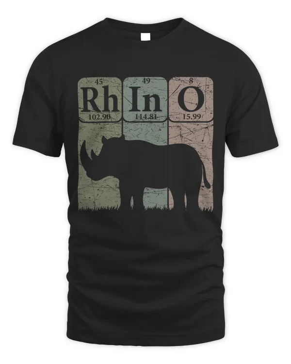 Rhino Gift Periodic Table Elements Rhino Lover Rhinoceros Retro 21