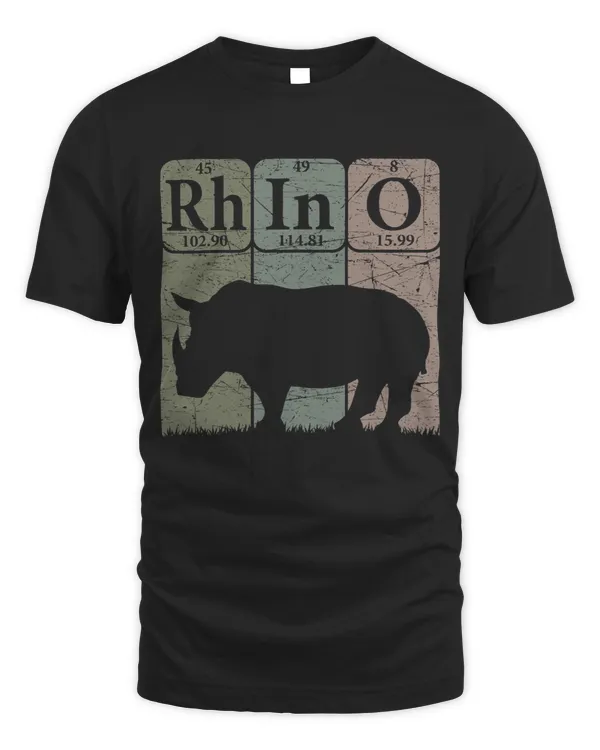 Rhino Gift Periodic Table Elements Rhino Lover Rhinoceros Retro22