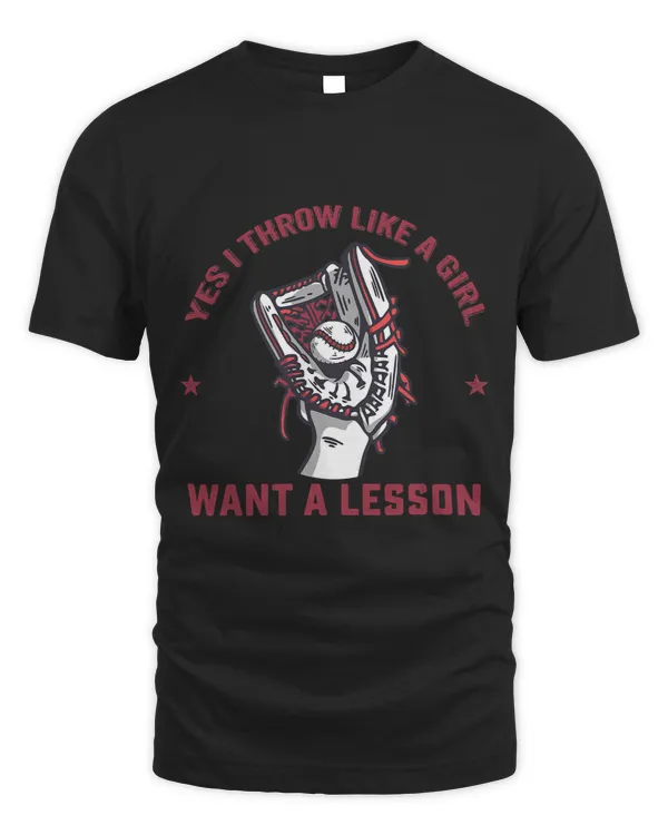 Softball Gift Yes I Throw Like A Girl Want A Lesson For Softball Pitcher 37