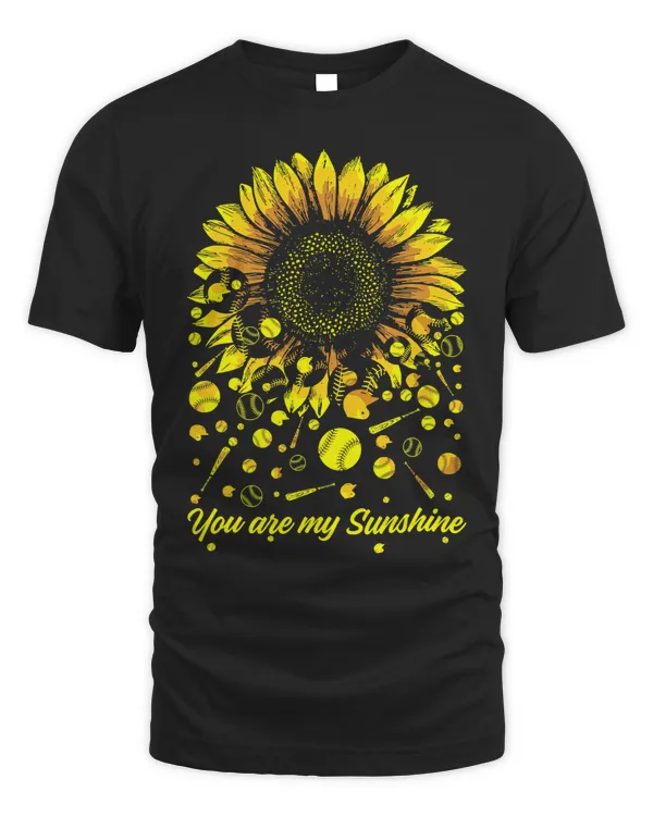 Softball Gift You Are My Sunshine Sunflower Vintage 86