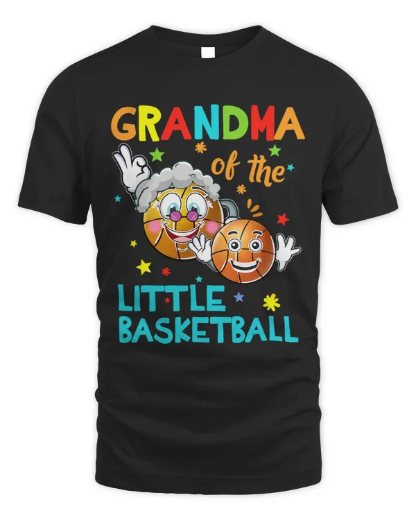 Basketball Gift Grandma Of Little Basketball Birthday Family Shirts Matching