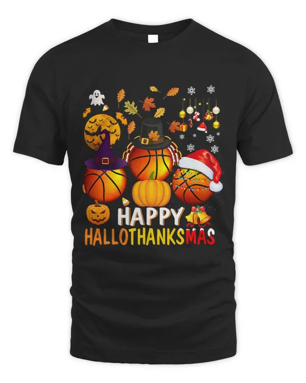 Basketball Gift Halloween Merry Christmas Happy Hallothanksmas 102