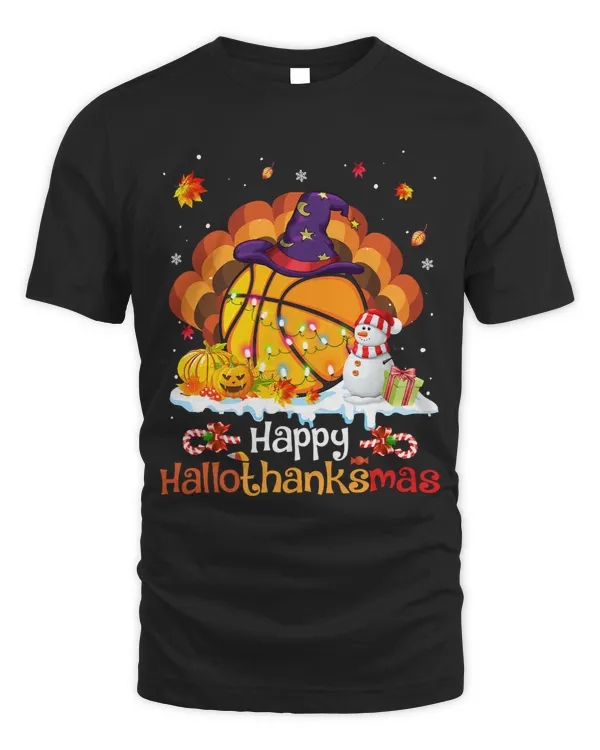 Basketball Gift Halloween Merry Christmas Happy Hallothanksmas 116