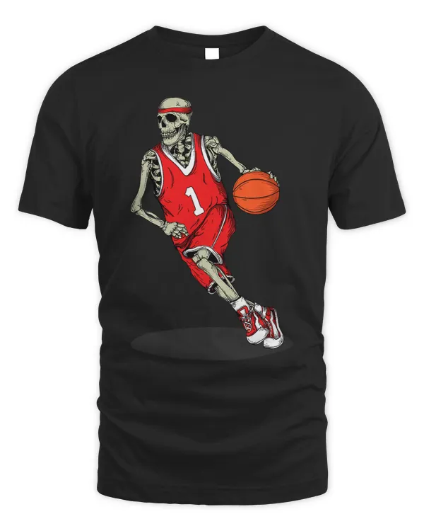 Basketball Gift Halloween Skeleton Costume Shirt For Basketball Lovers