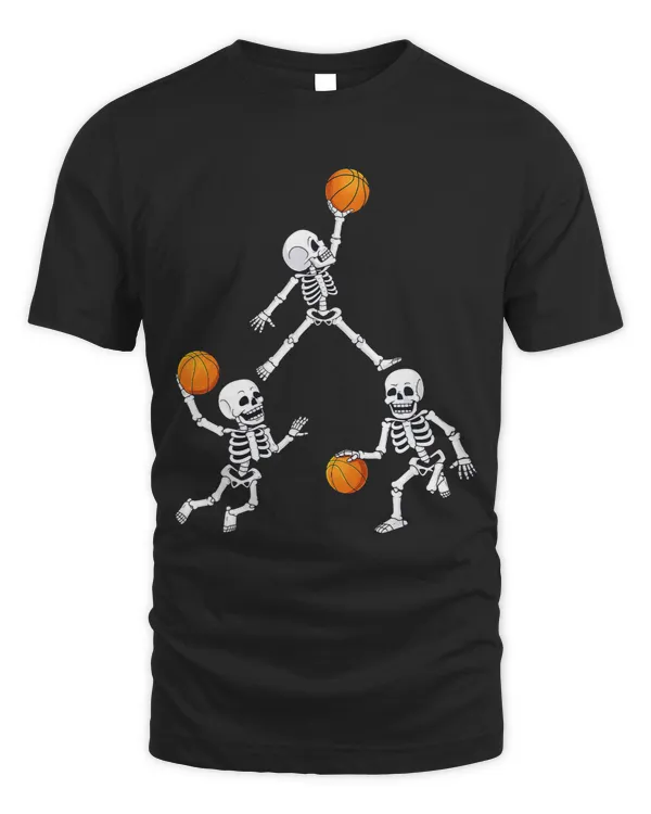 Basketball Gift Halloween Skeleton Dunking Dribble Boys Kids Teen