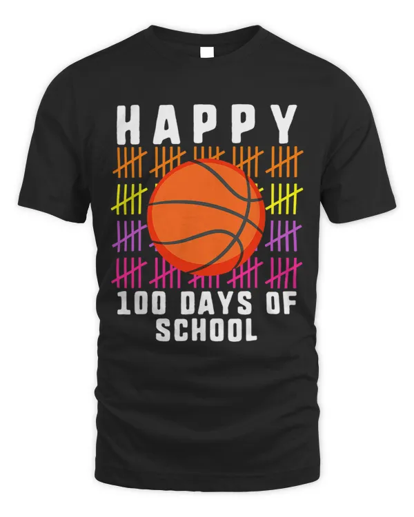 Basketball Gift Happy 100 Days Of School Basketball Boys Kids 100th Day 1