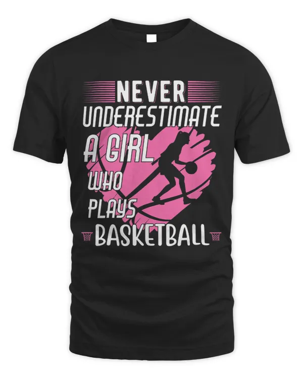 Basketball Gift never underestimate a girl who plays basketball 48