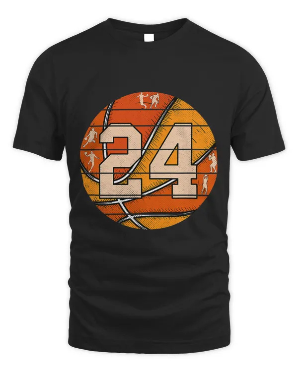 Basketball Gift Number 24 Jersey Love Basketball Player Vintage