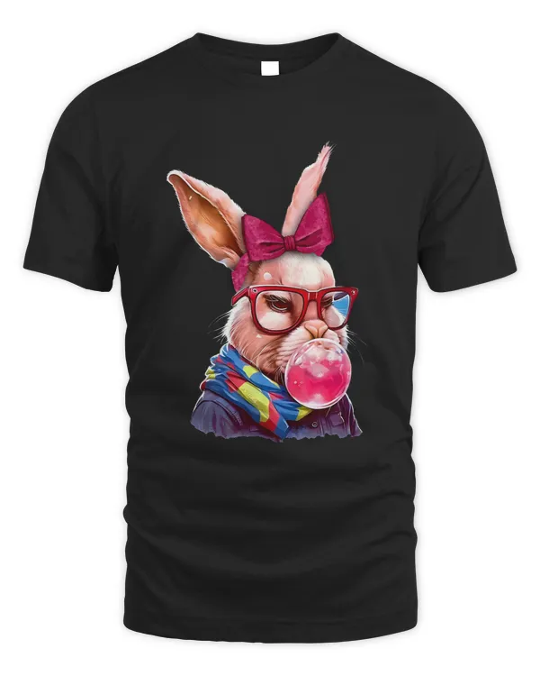 Bunny Face With Sunglasses Easter Day T-shirt