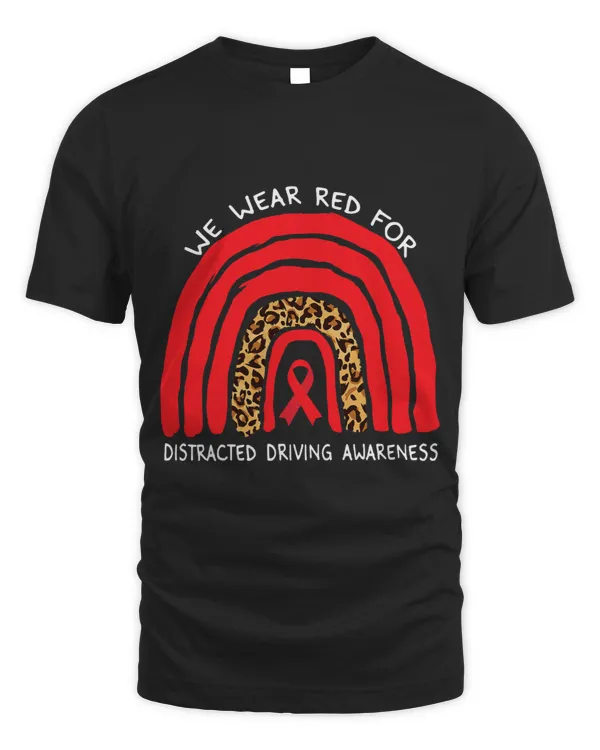 We Wear Red Rainbow For Distracted Driving Awareness