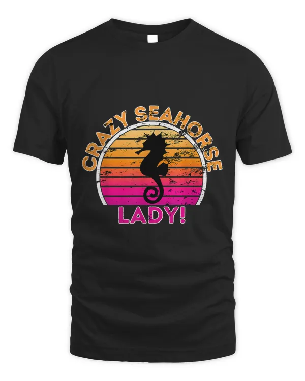 Seahorse Lover Crazy Seahorse Lady 2Funny Retro Seahorse