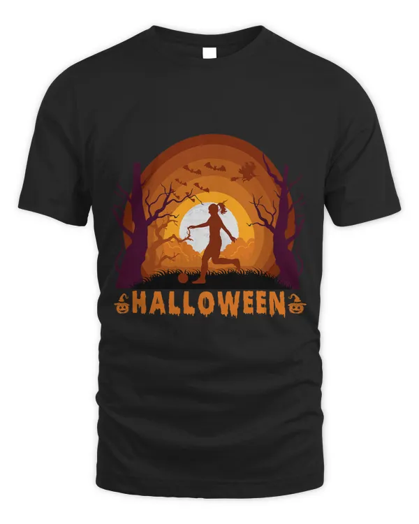 Soccer Football Player And Moon Silhouette Halloween Costume