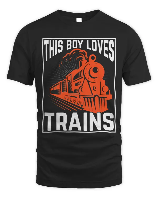 This boy loves trains locomotives and wagon Kid boys train