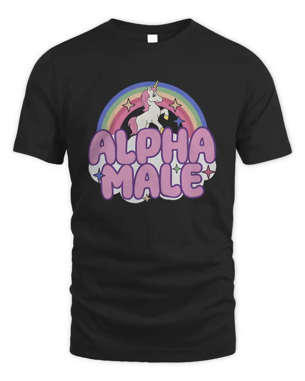 Ironic Alpha Male Unicorn Rainbow, Funny Unisex Tshirt, Funny Shirt, Funny Graphic Tee, Offensive Shirt, Weird Shirt