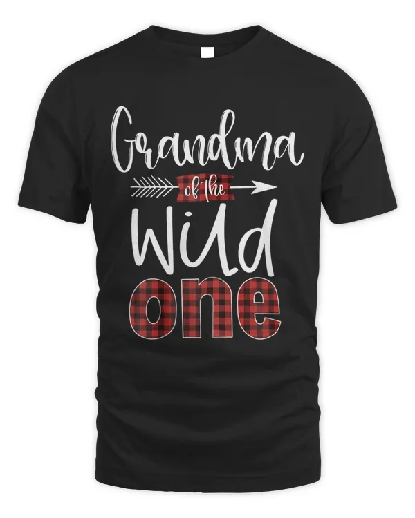 Grandma of the Wild One Shirt Plaid Lumberjack 1st Birthday Gift