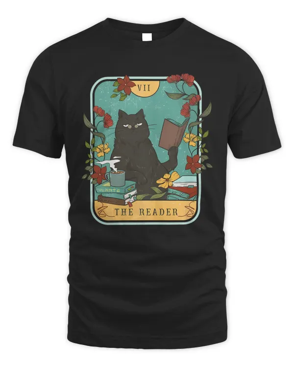 The Reader Cat Tarot Card T Shirt