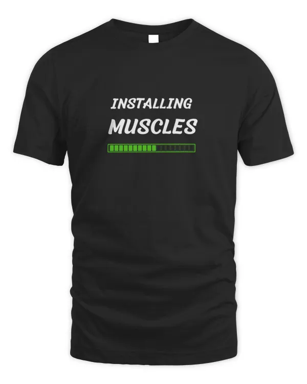 installing muscles loading fitness yoga gym T-Shirt