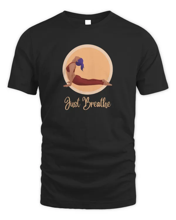 Just Keep Breathing Yoga Art Bhujangasana9149 T-Shirt