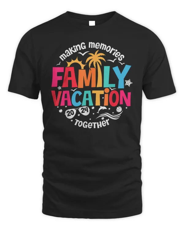 Family Vacation 2024 Beach Matching Family Summer T-shirt