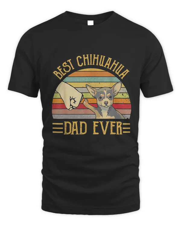 Best Chihuahua Dad Ever Retro Vintage Sunset6832 T-Shirt