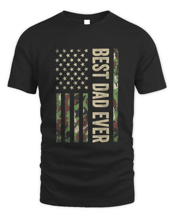 Best Dad Ever With US America Flag7391 T-Shirt