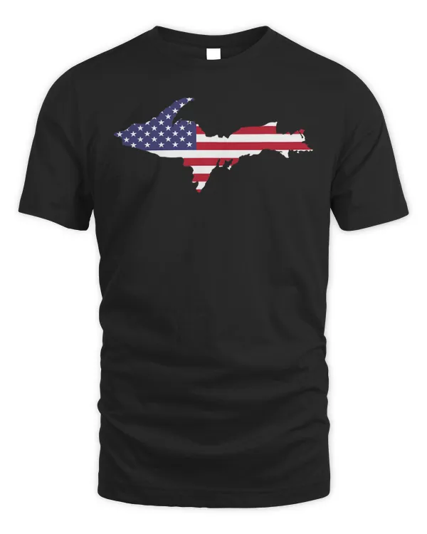 UP Upper Peninsula Michigan American Flag USA 906 Yoopers T-Shirt