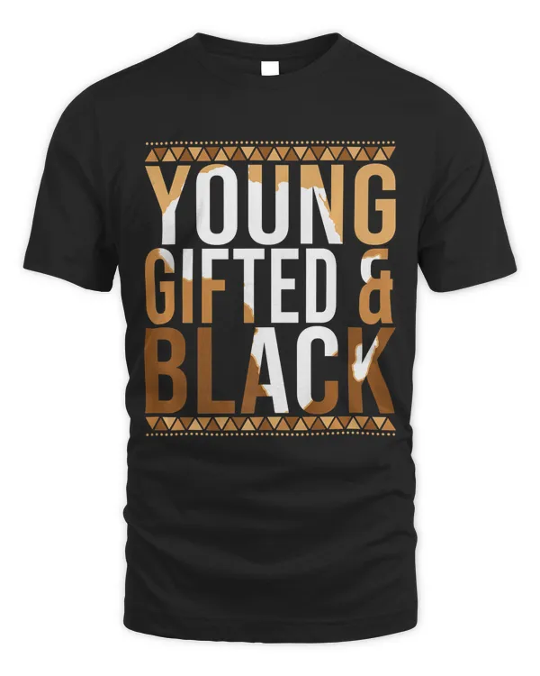 Young Gifted Black Afro Youth Black History Month T-Shirt