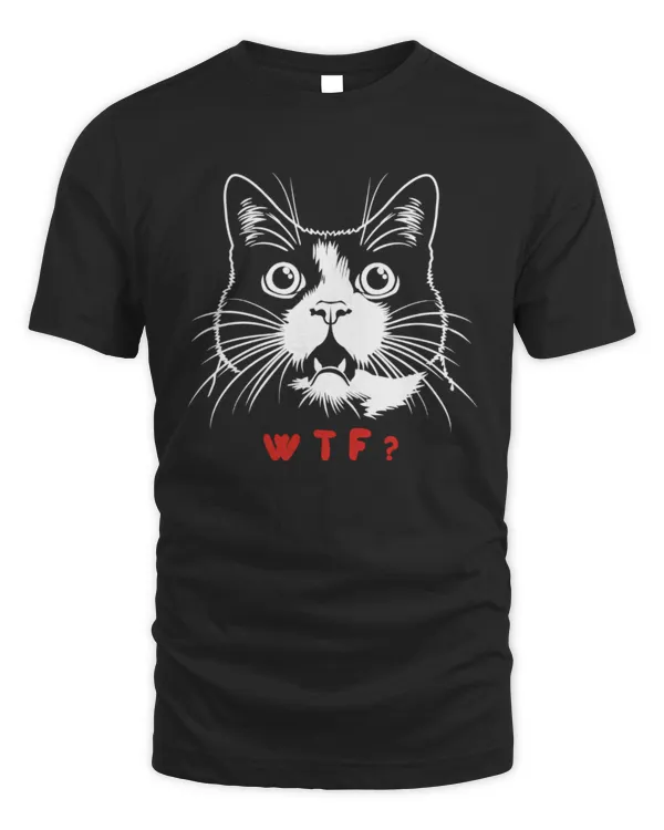 WTF T-Shirt, Cat Meme Tee, Cat Lovers T-shirt, Unisex Softstyle T-Shirt