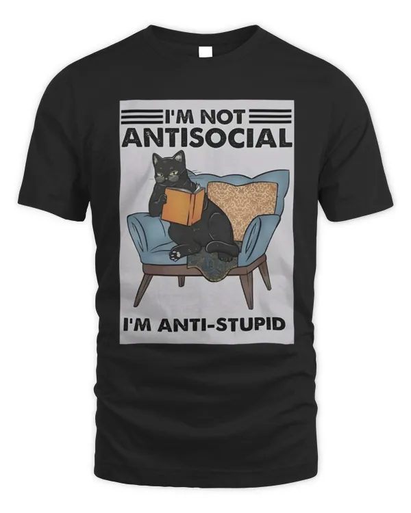 I am not antisocial T-Shirt  Cat Lover Hoodie  Funny Meme Sweatshirt, Cowboy Cat Shirt, Kitty Tee, funny animal, Cat Owner Clothing Gift