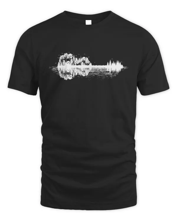 Men's Nature Guitar T-shirt, Musician Music Lover, band Tee Shirt, Country Music Guitarist Gift Tee Shirt