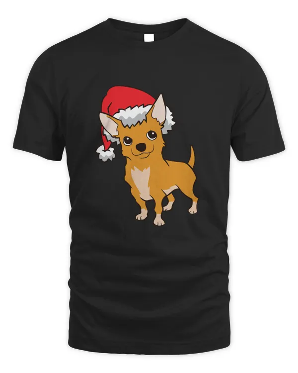 Chihuahua With Santa Hat Cute Christmas Hat Chihuahua5563 T-Shirt