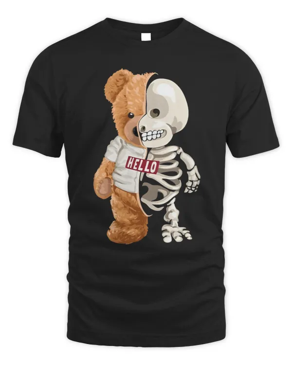 Skeleton Bear T Shirt