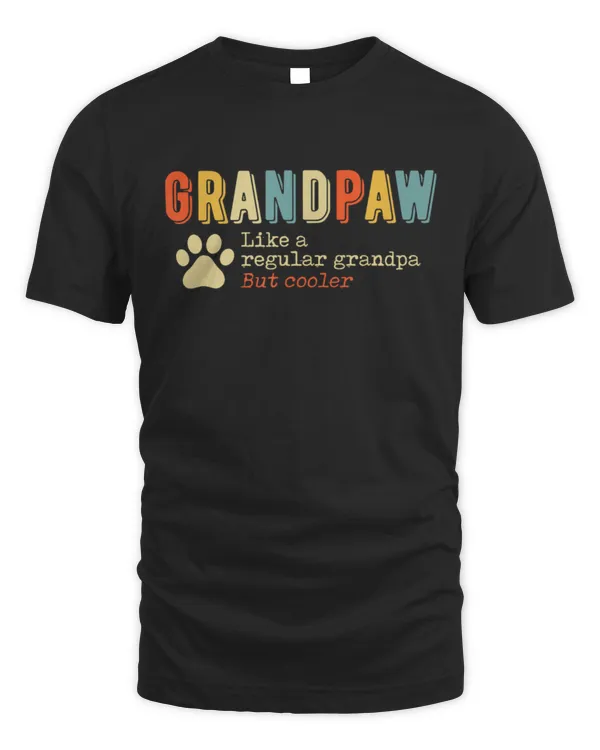 Grandpaw Vintage Grand Paw Regular Grandpa Dog Lover Gifts T-Shirt