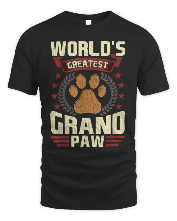 World's Greatest Grandpa Shirt Grand Paw Dog Lover GrandPaw T-Shirt