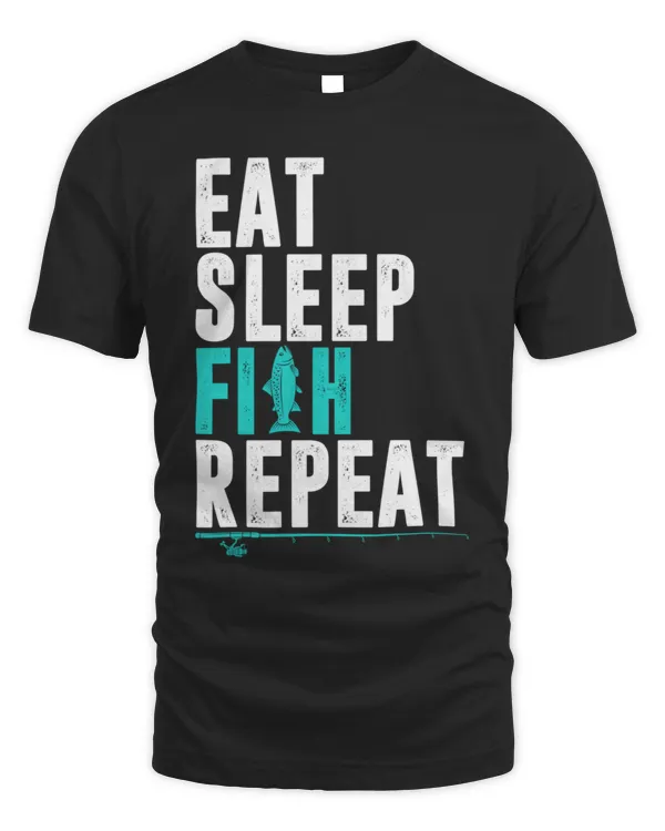 Eat Sleep Fish Repeat Kids Fishing Long Sleeve