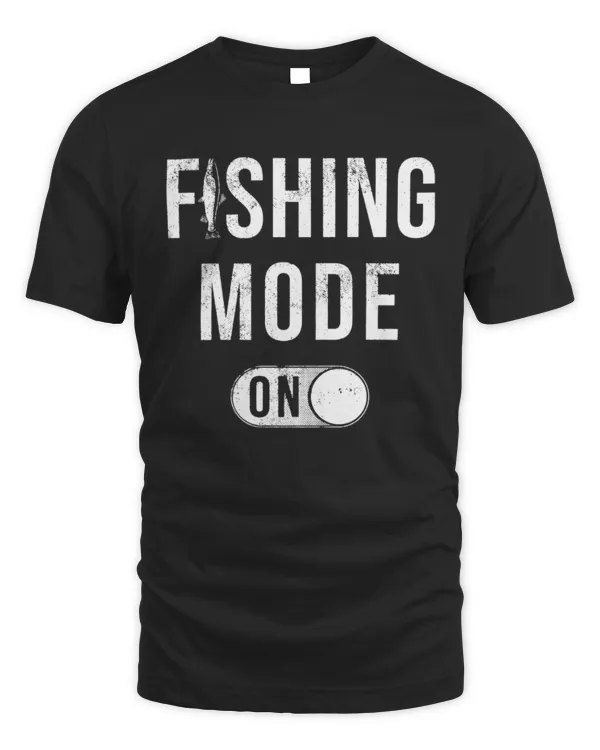 Mens Fishing T shirt, Funny Fishing Shirt, Fishing Graphic Tee, Fisherman Gifts, Present For Fisherman, Fishing Mode On, Time To Fish