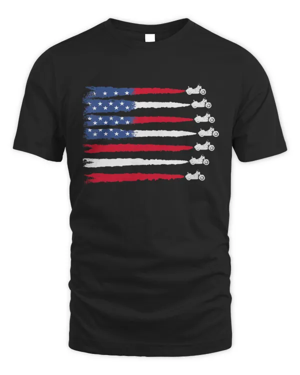 American Flag july 4th Motorcycles HL