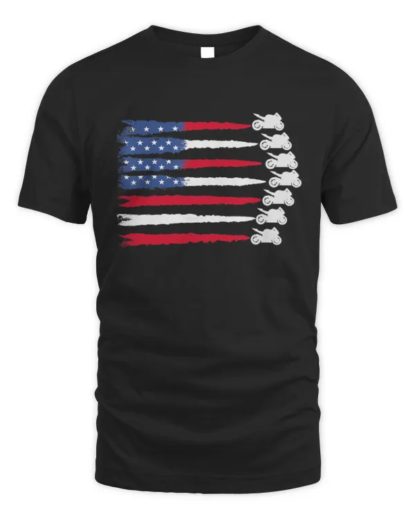 American Flag july 4th Motorcycles Sportbike